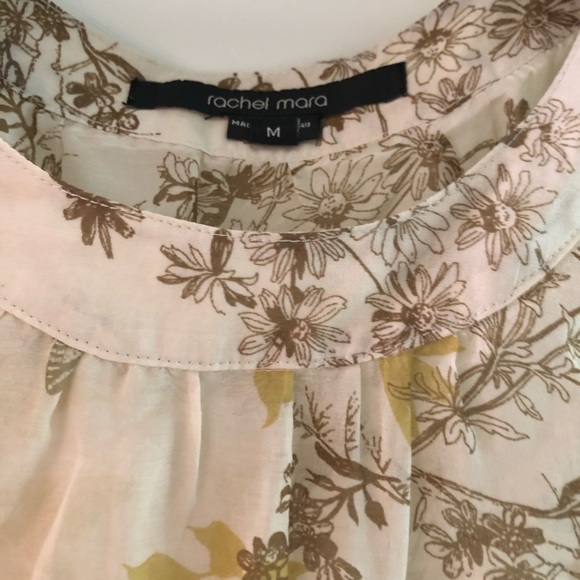 Vintage feel Rachel Mara floral botanical blouse - Picture 2 of 5